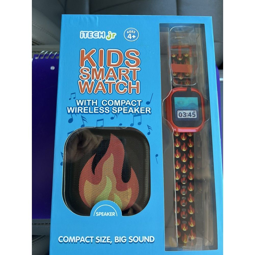iTech Jr Kids Smart Watch w/ Compact Wireless Speaker & Stem Learning 25 Games